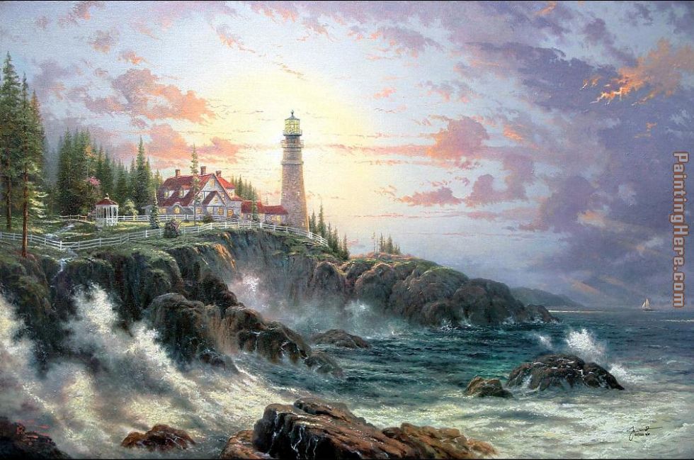 Clearing Storms painting - Thomas Kinkade Clearing Storms art painting